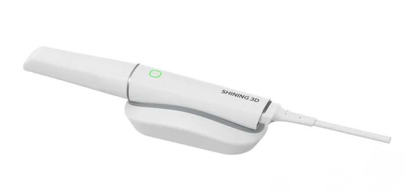 Scanner intraorale con la sua base di appoggio